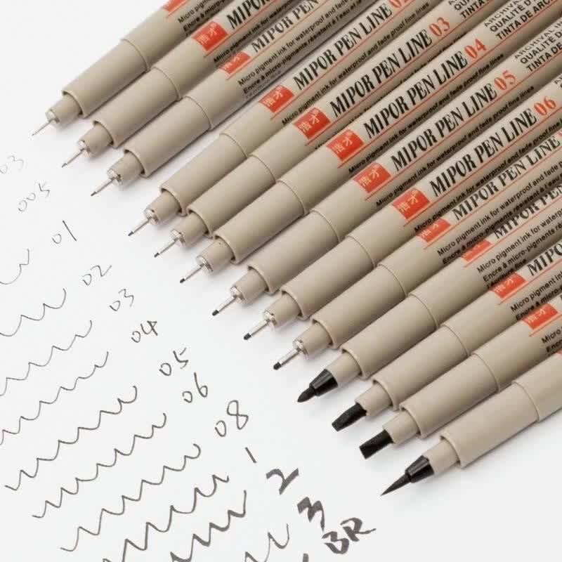 6/9/12 Pcs Manga Markers Needle Pen Art Hand-painted Hook Line Pen Sketch  Pens Stationery Set Student School Art Supplies - AliExpress