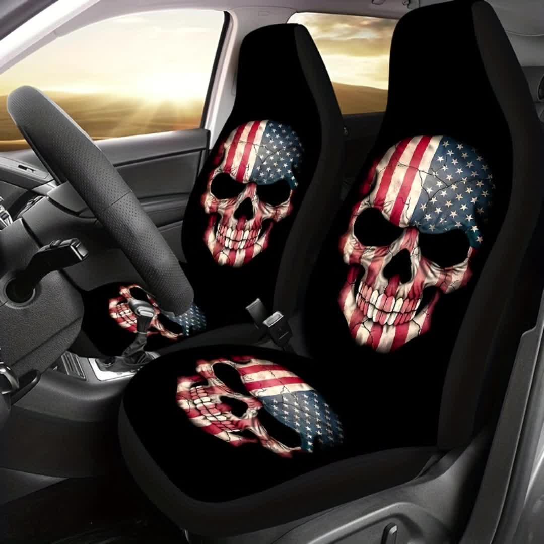 Skull seat deals covers full set