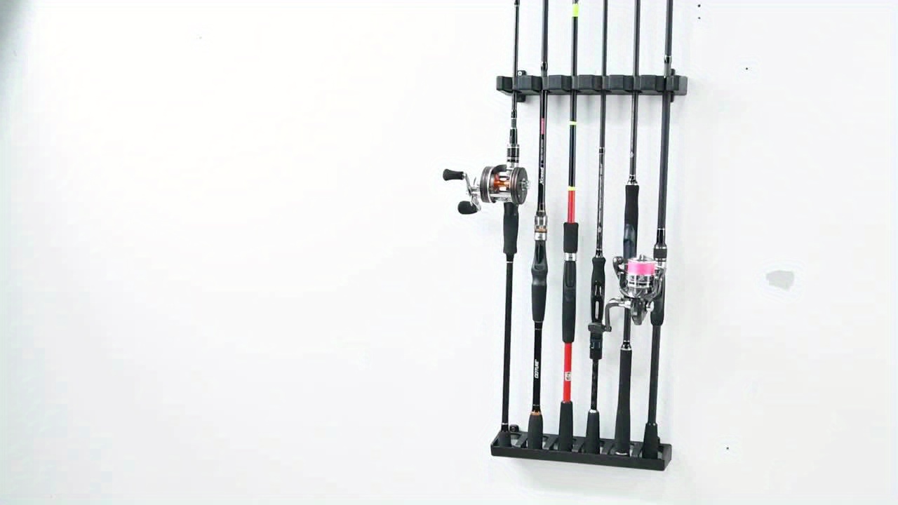 Fishing Rod Holders 6 rod Rack Vertical Pole Holder Wall - Temu Canada