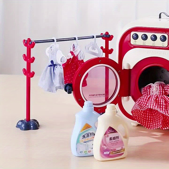  Ochine Mini lavadora de juguete de limpieza de maquillaje,  dispositivo limpiador automático de cepillos para niños y niñas, juego de  simulación para niños, mini simulación, casa de muñecas, muebles, arandela  juguetes