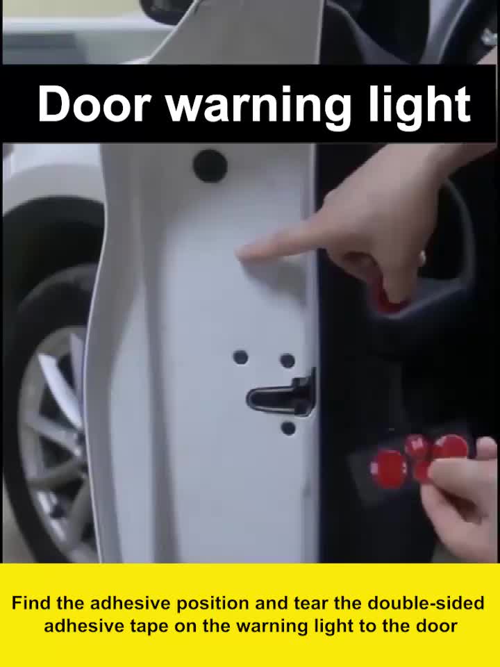 Universal Car Wireless Car Door Led Warning Light Flashing - Temu