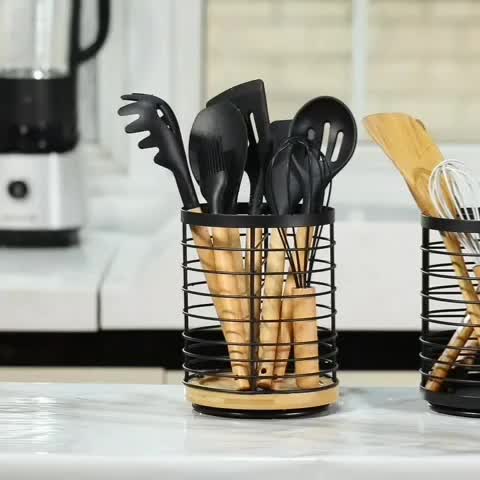 360 Degree Rotating Knife Fork And Spoon Storage Rack Large - Temu