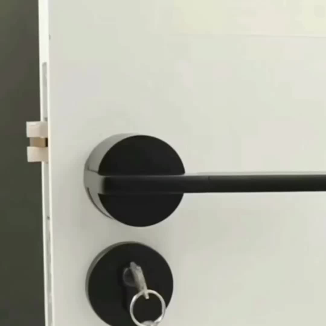 Barn Door Lock, Matte Black Stainless Steel Barn Door Flip Door