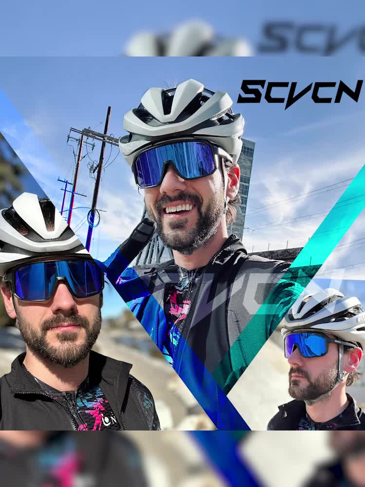 SCVCN New Riding Cycling Sunglasses Outdoor Sports Running Goggles Men's  Mtb Bicycle Glasses Women Cycling Eyewear 1 Lens