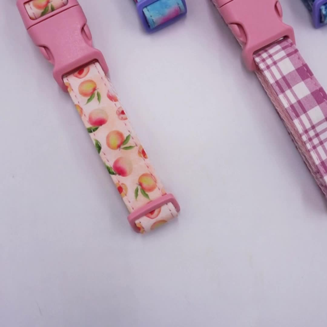 4pcs Cute Colorful Adjustable Pet Dog Collars with Bow Tie