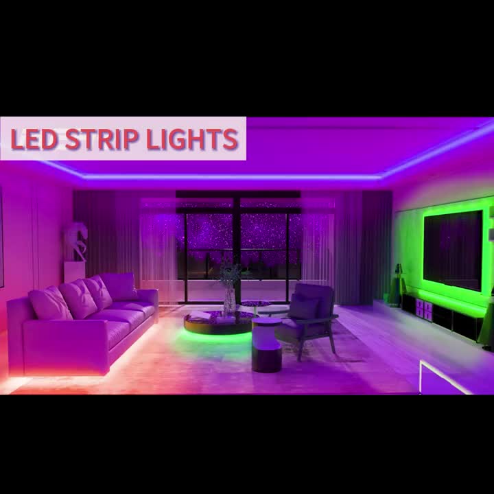 LED Strip Lights for Bedroom Decor, Remote & APP Control