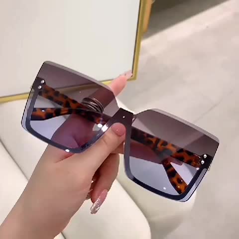 Big Square Rimless Sunglasses