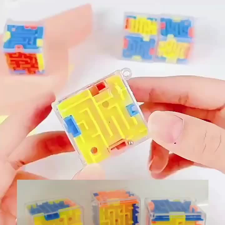 12pcs Fun 3D Cube Rolling Beads Maze Educational Toys