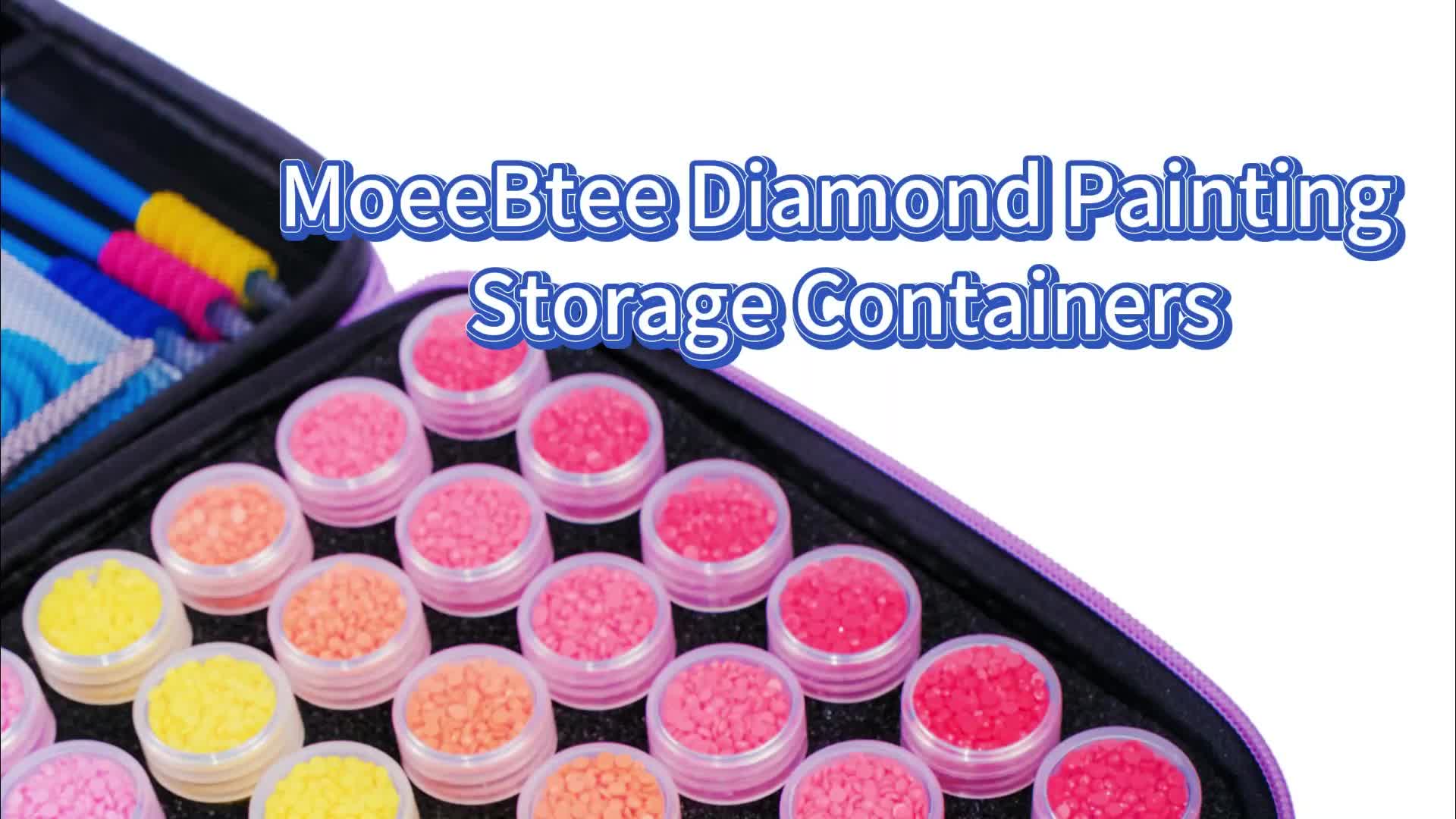 ARTDOT Diamond Painting Storage Containers, 60 Slots Medium(60 Jars),  Orange
