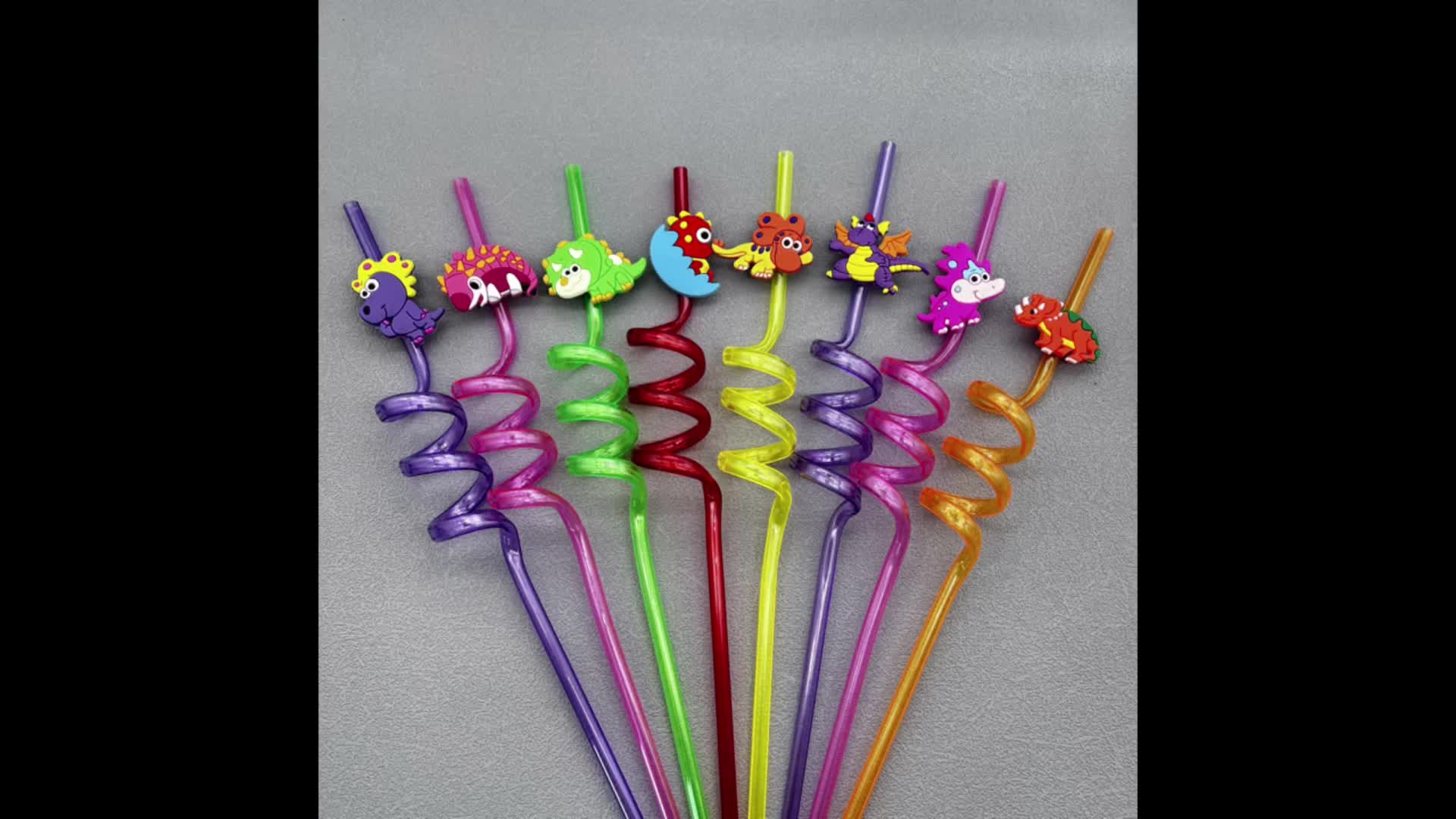 8pcs Dinosaur Plastic Drinking Straws Bar Straws for Kids Birthday Party  Decor 