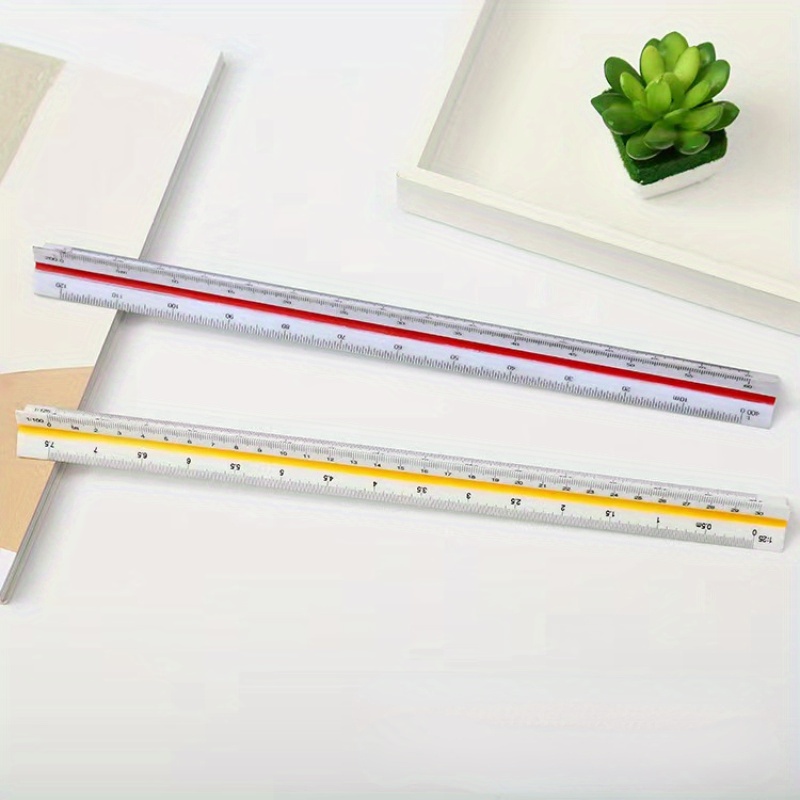 1:100 1:200 1:250 Triangular Metric Scale Ruler For Engineer