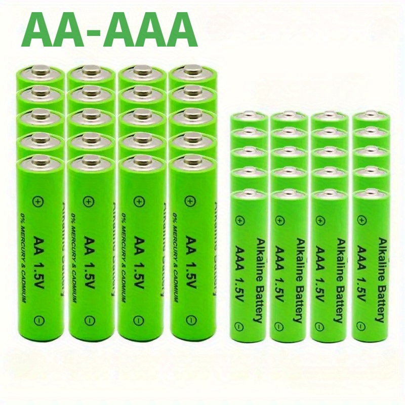Pile alcaline rechargeable Aa + AAAA, 1.5V, 3000mAh, adaptée à la  télécommande, jouets, horloges, radios, etc.