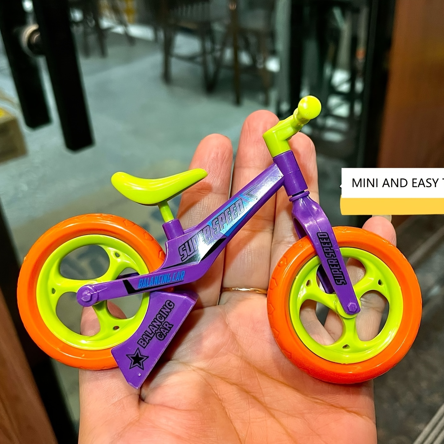 1pc 1 800 Puzzle Toy Assembly Bicycle Assemblable Mini Radish Bicycle Toy Balance car Decoration Small Gift Collection Toy Detachable Assembly Miniature Bicycle Toy Game Set