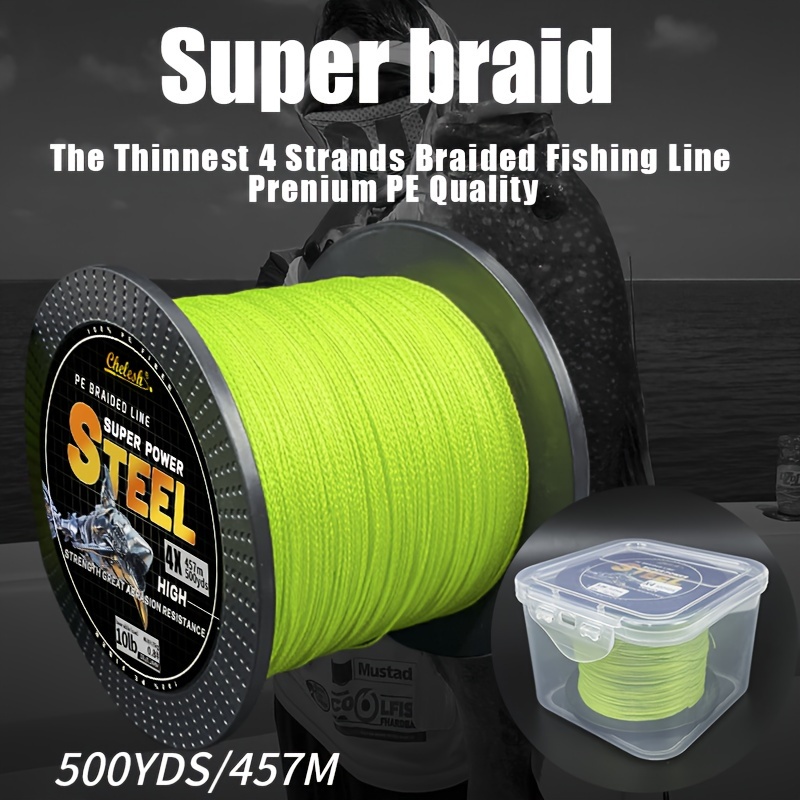 100Ft 500Lb Black Kevlar Line With Core Braided Fishing Line Super Strong
