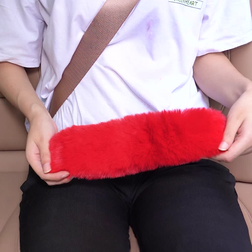 Plush Car Seat Belt Shoulder Pad Soft Protection Cover