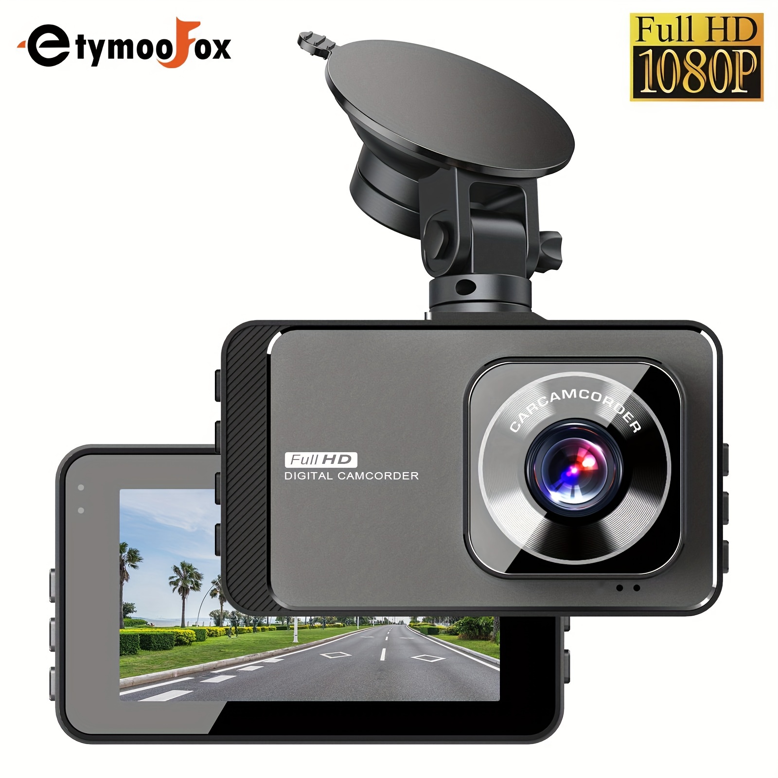 3 Cameras Lens 4.0in Car Dvr 24h Dash Cam Hd 1080p Dash Camera Dual Lens  Video R