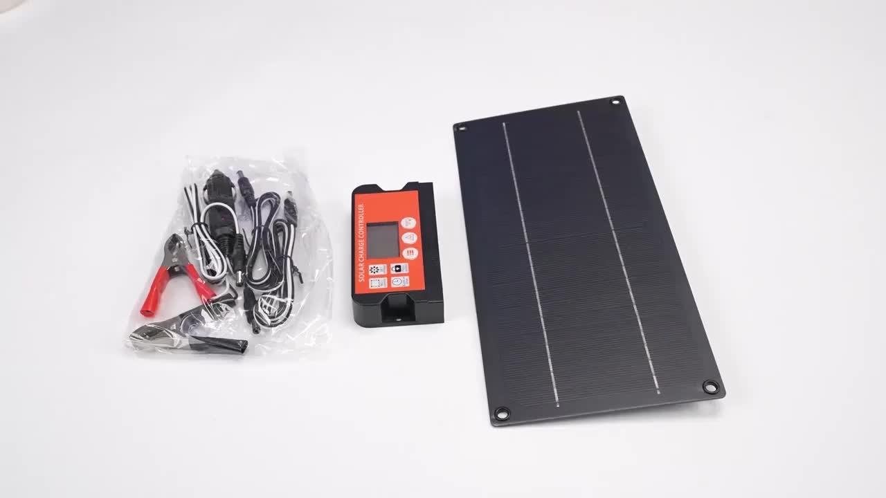 18V 600W Solar Panel Charging Kit with 100A Smart Controller and USB Output for Outdoor, Car, RV, and Caravan Batteries