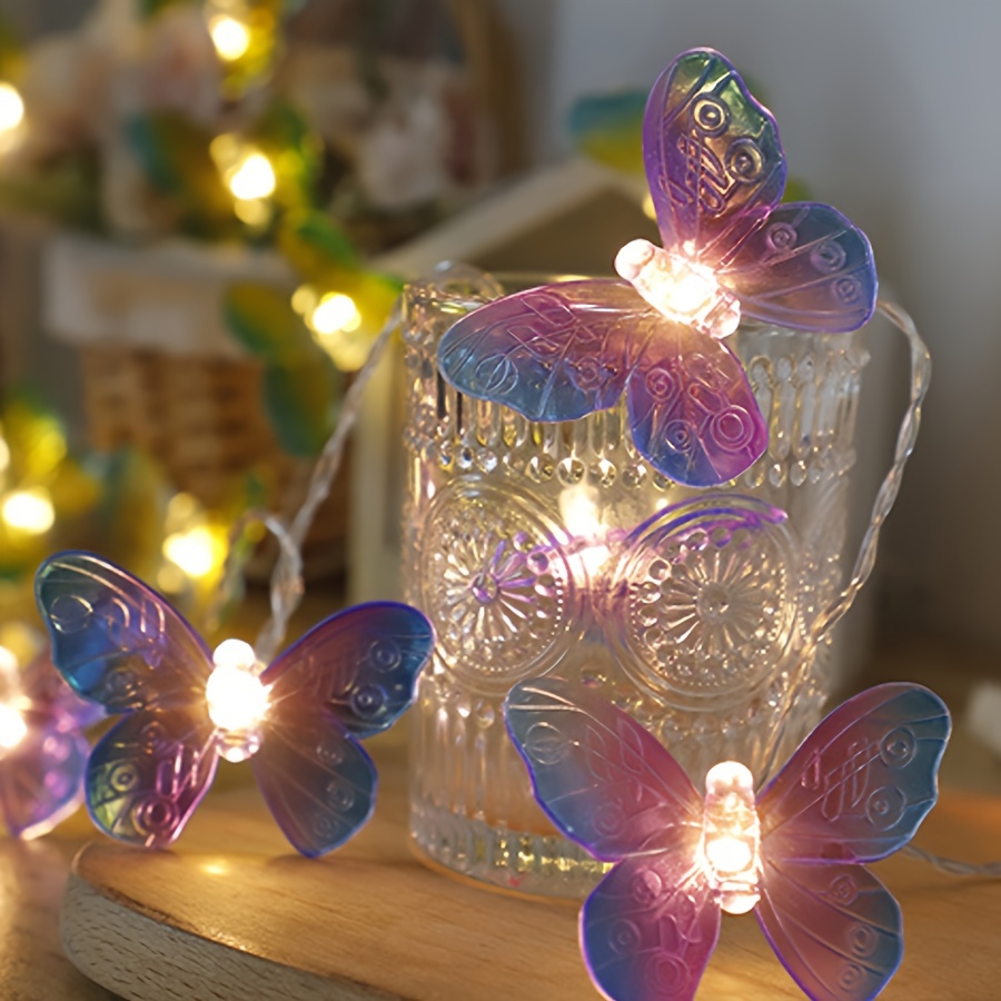 24 Pzas Luz 3d Led Decoración Nocturna Forma Mariposa Luz - Temu