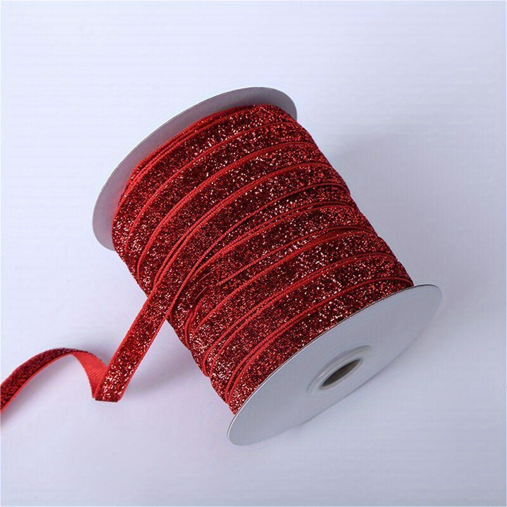 2 Yards Of Big Red Golden Velvet Ribbon Spring Festival - Temu