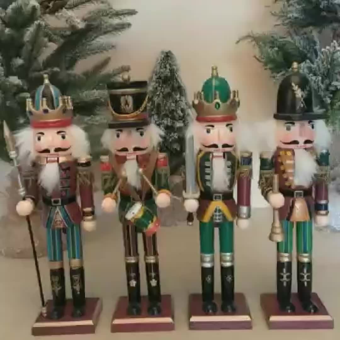 Christmas Nutcracker Ornament Traditional Painted Wooden - Temu Canada