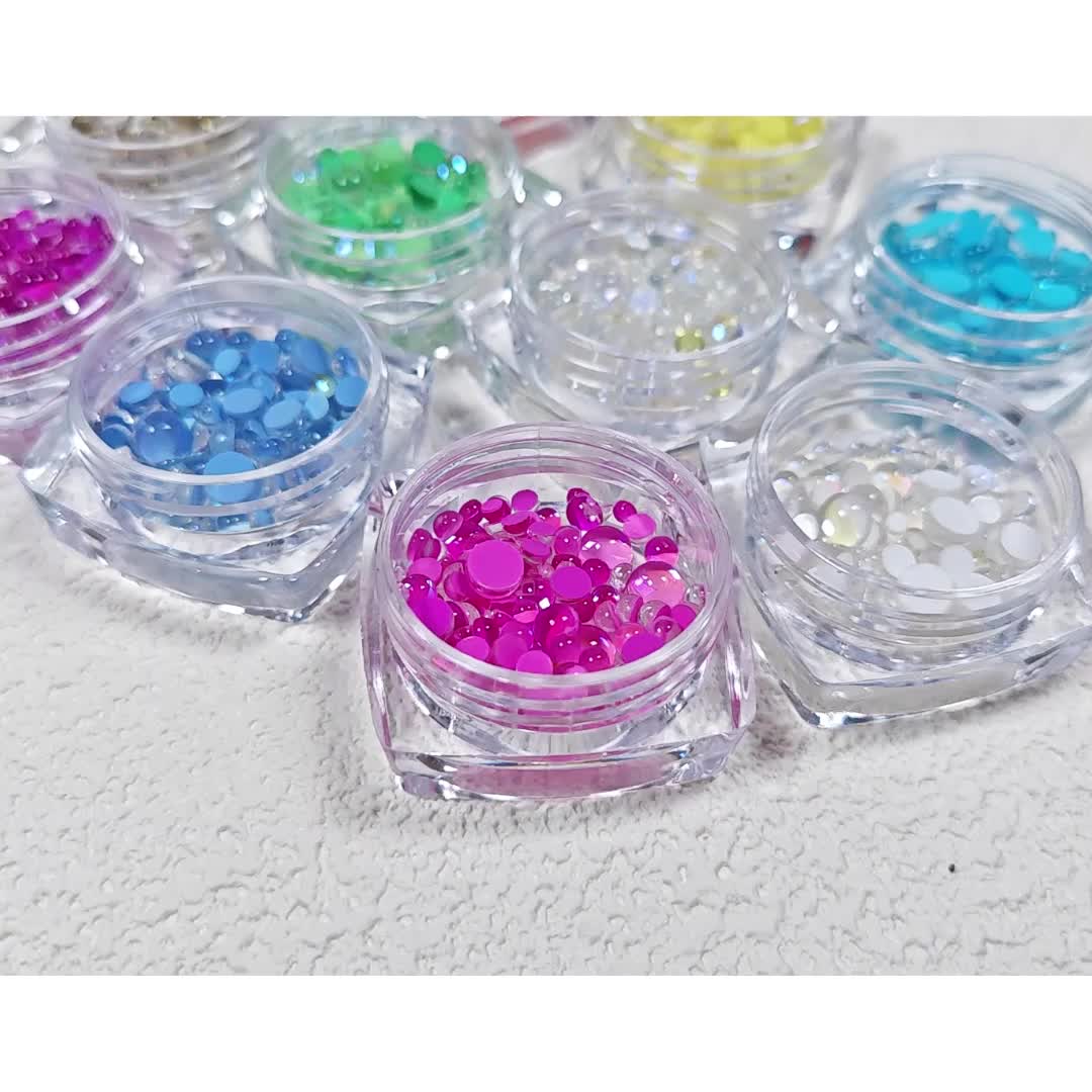 Sparkly Nail Rhinestones Set 3d Aurora Candy - Temu