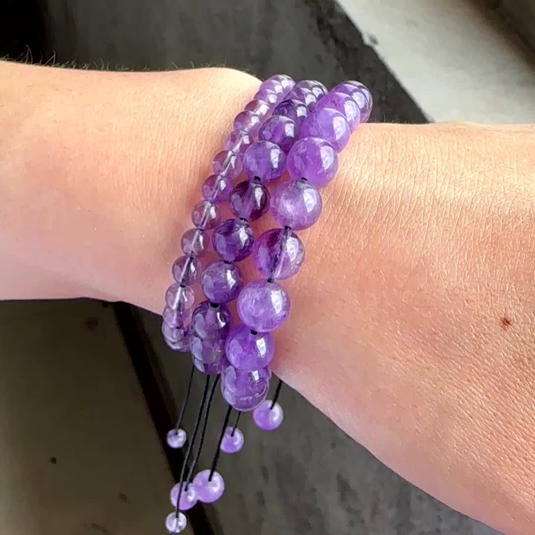 3pcs Natural Stone Beaded Bracelets for Women