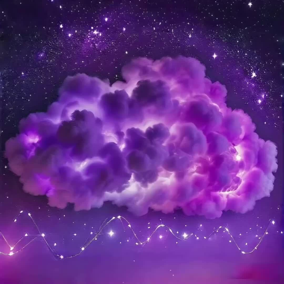 Astronaut Moon Decorative Light, RGB Thunder Cloud Light