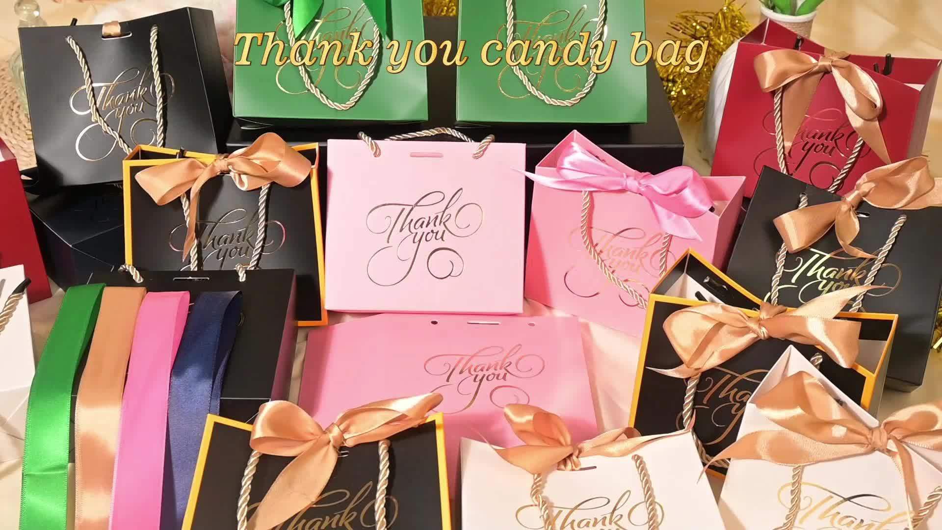 Venyat 24 Pcs Mini Gift Bags With Handles - 4x5x2 Inches, Small Favor Bags For Wedding, Birthday, Party (Brown)