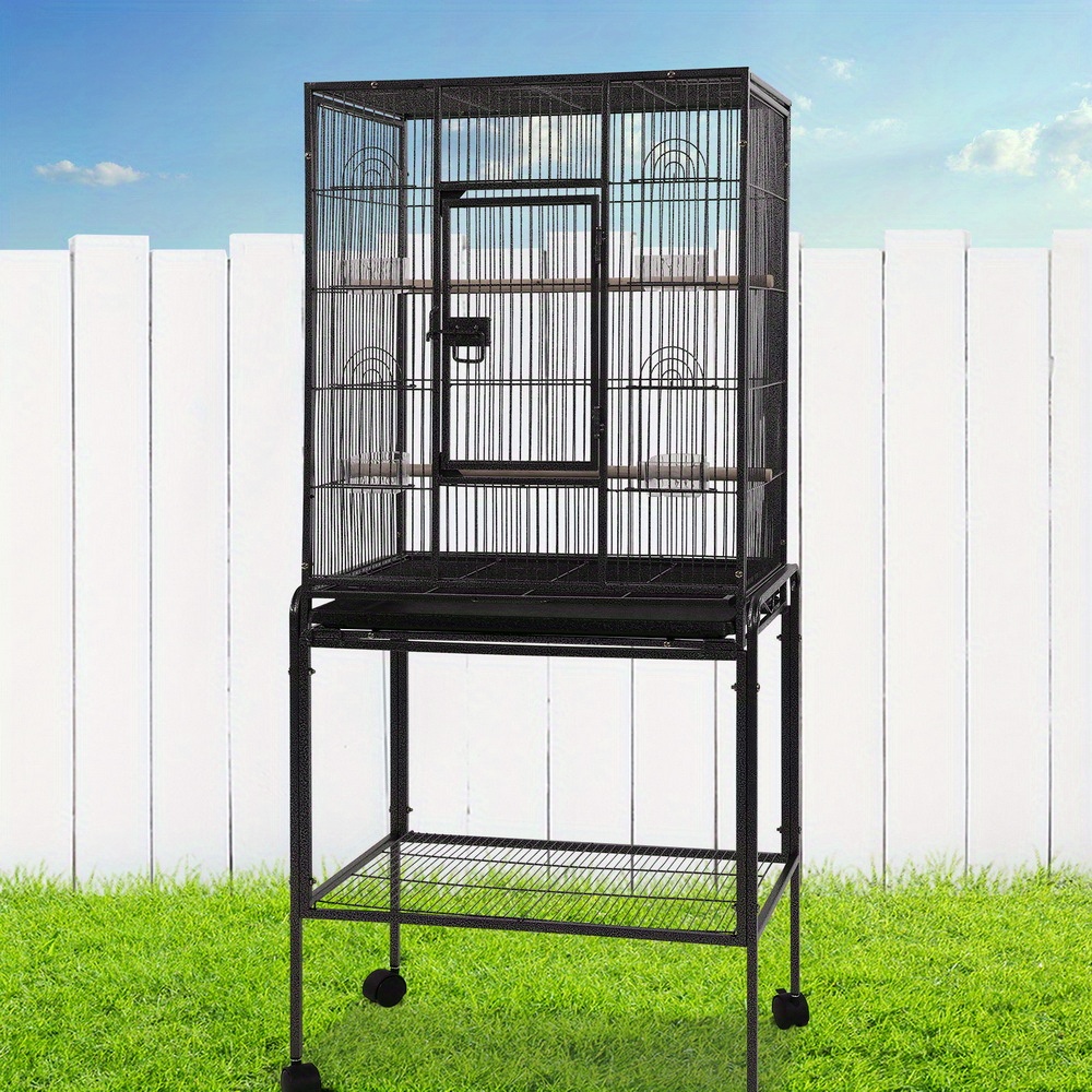 i pet bird cage large cages 144cm parrot aviary stand alone budgie wheels castor Product details 0