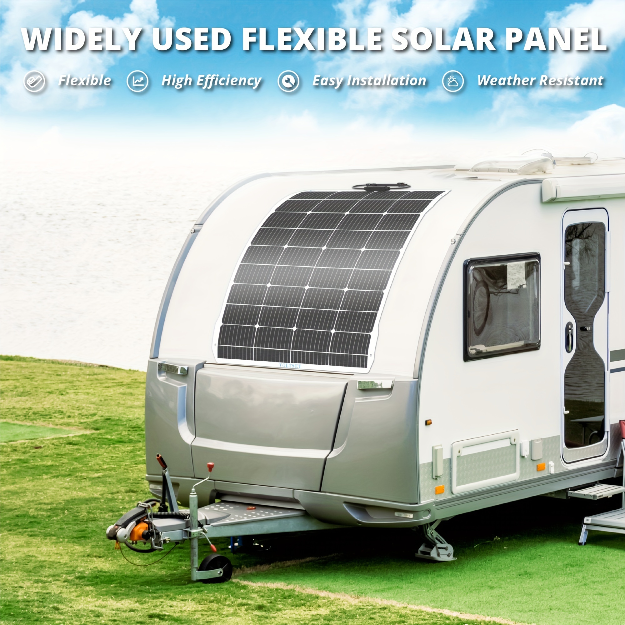 Placa Solar Semi-Flexible Monocristalina 120W - Todo Campers