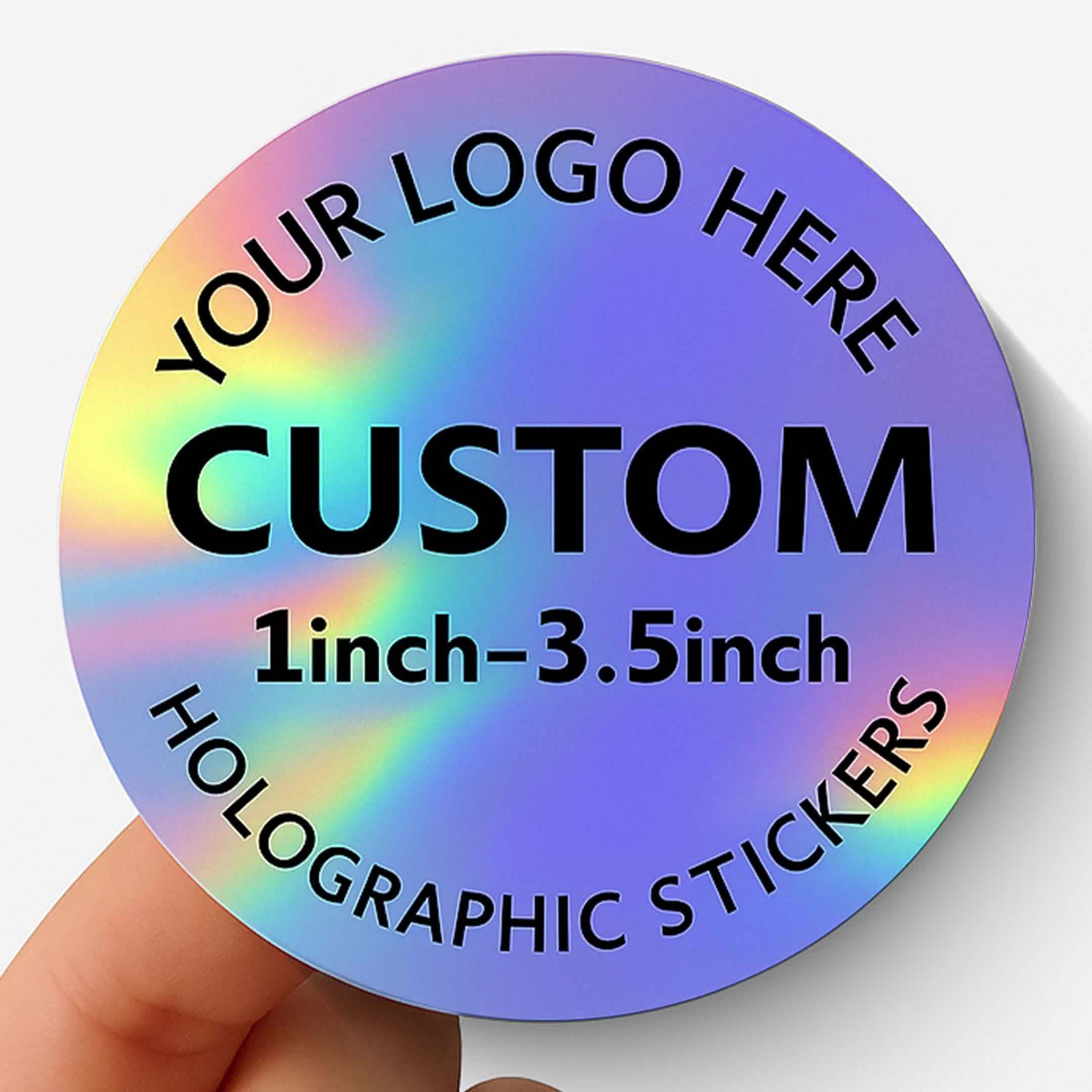 Personalized Holographic Vinyl Stickers for Business Logos