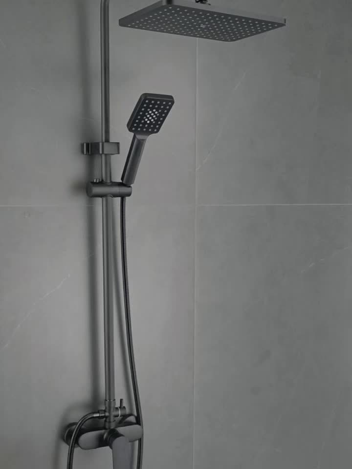 Shower System with Mixer Tap, Adjustable Rain Shower Set
