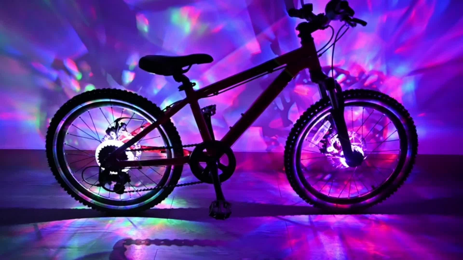 Lumières rechargeables de moyeu de roue de vélo Lumières de rayons  aquarelle imperméables à l'eau pour la sécurité des vélos, lumière de décoration  pour enfants