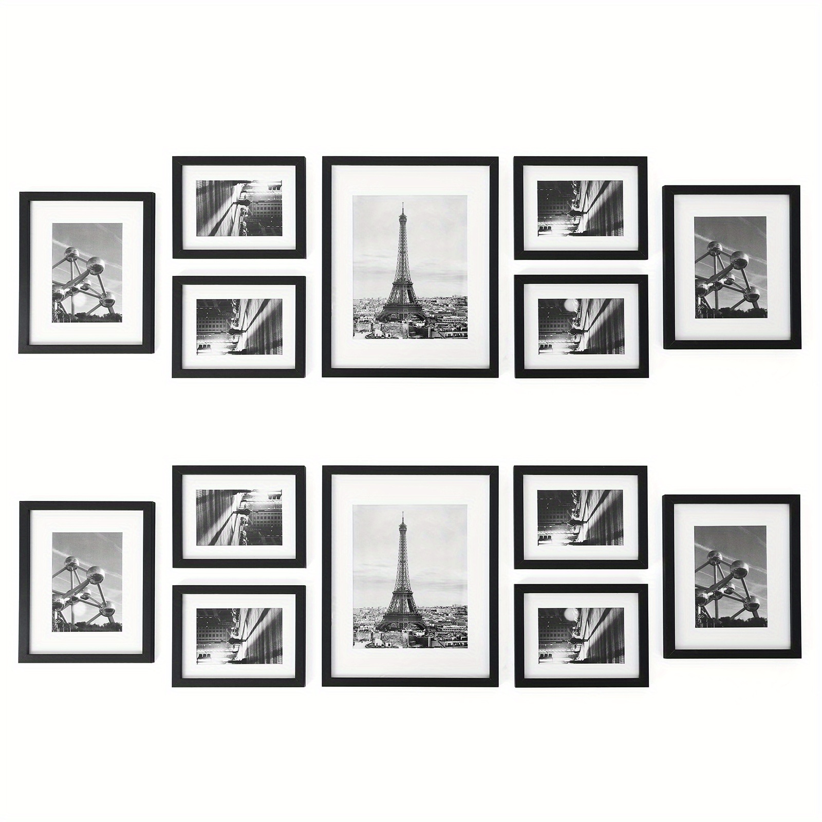 TEMU Songmics Collage Picture Frames, Collage Frames, Set Of 7 Photo Frames, Clear Glass Front