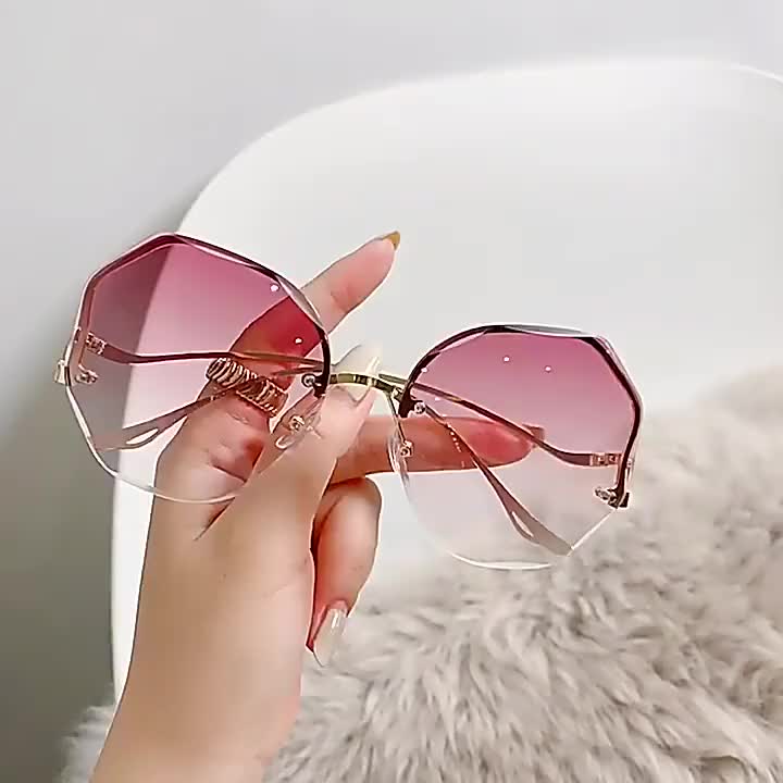 Womens Party Sunglasses Oversized Square Shades Fluffy Cuty Sunglasses