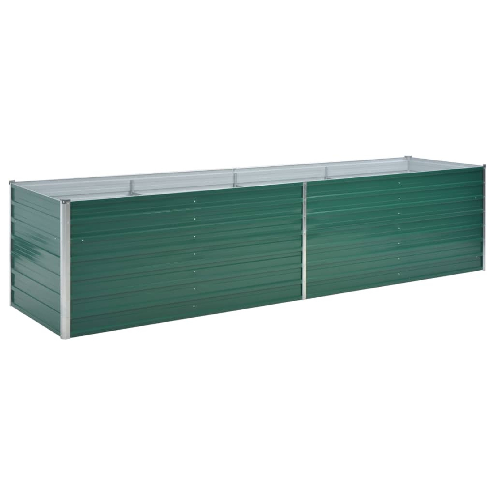 Garden Planter Box Garden Raised Bed Planter Bed For Flowers Vegetables Herbs Home Garden Patio Ground Decor Galvanised Steel 320x80x77 Cm Green