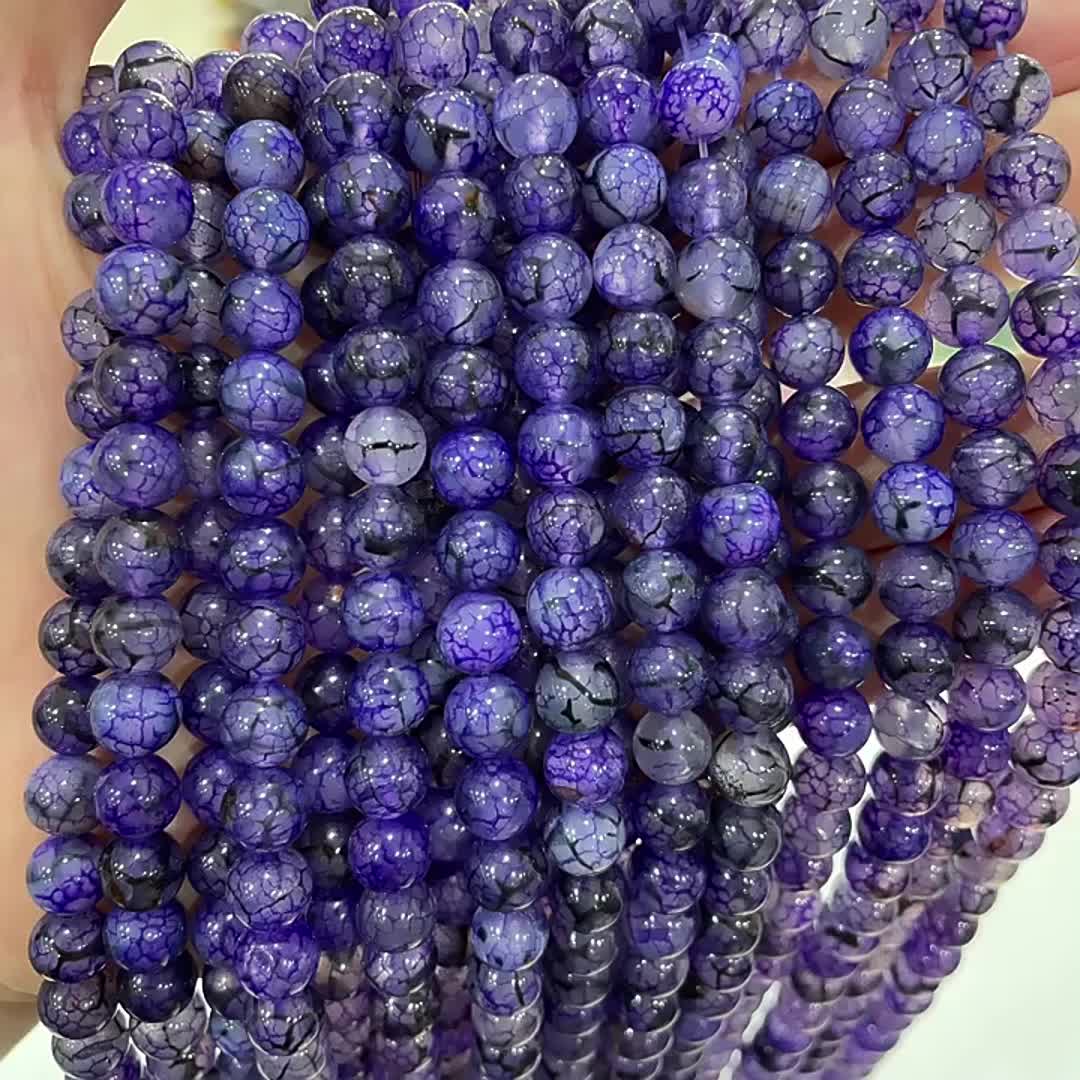 Square Dragon Veins Agates Stone Beads Loose Spacer Beads - Temu