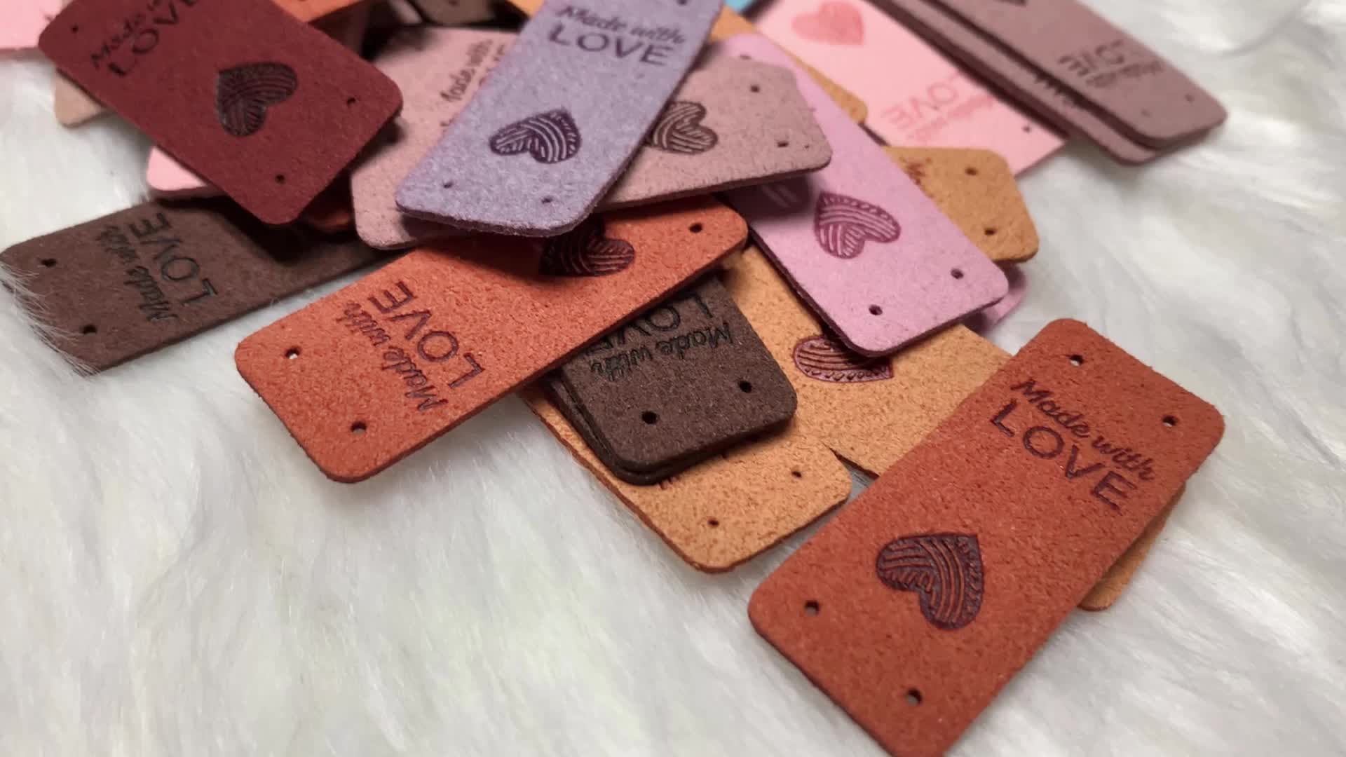Handmade Tags for Crochet Knitting Sewing Labels, Suede, Made With Love  Tags Labels, for Hats, Blankets, Handmade Labels 