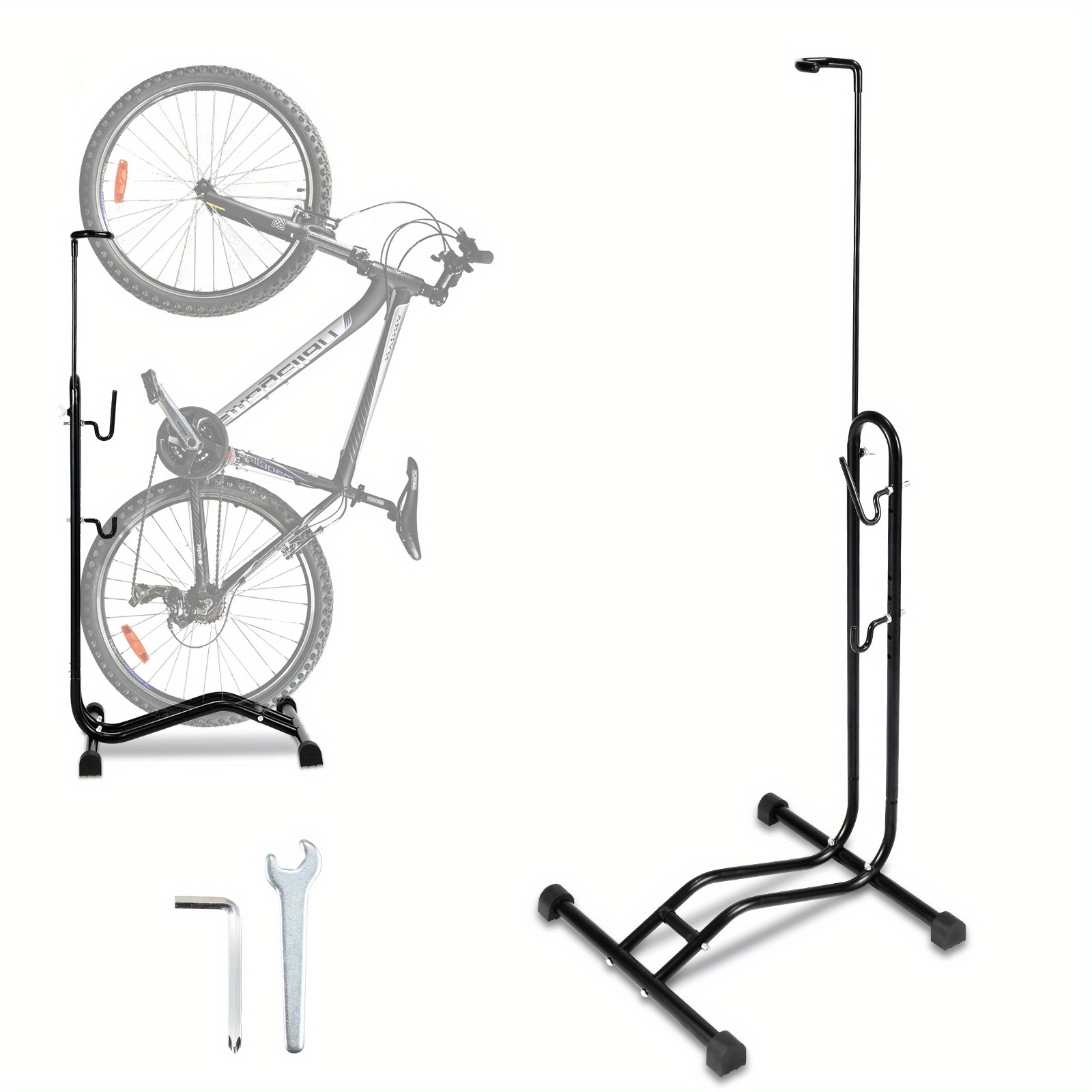 Sonnewelt Vertical Bike Stand, An Adjustable High- Parking Rack, -in-one Bike Stand That Allows Horizontal And Of Bikes, Suitable For Storing Mountain Bikes And Road Bikes.