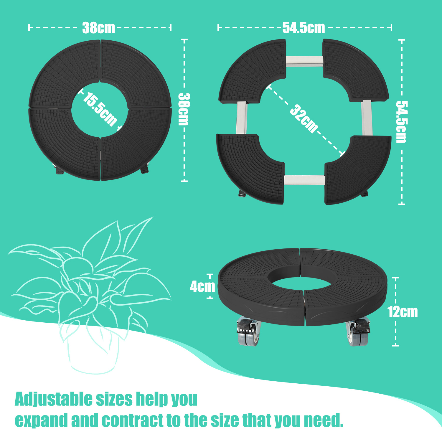 Adjustable Keg Roller 38-54.5cm With Wheels, Transport Dolly Up To 200kg, Rolling Beer Keg Stand For Beverage Barrels And Heavy