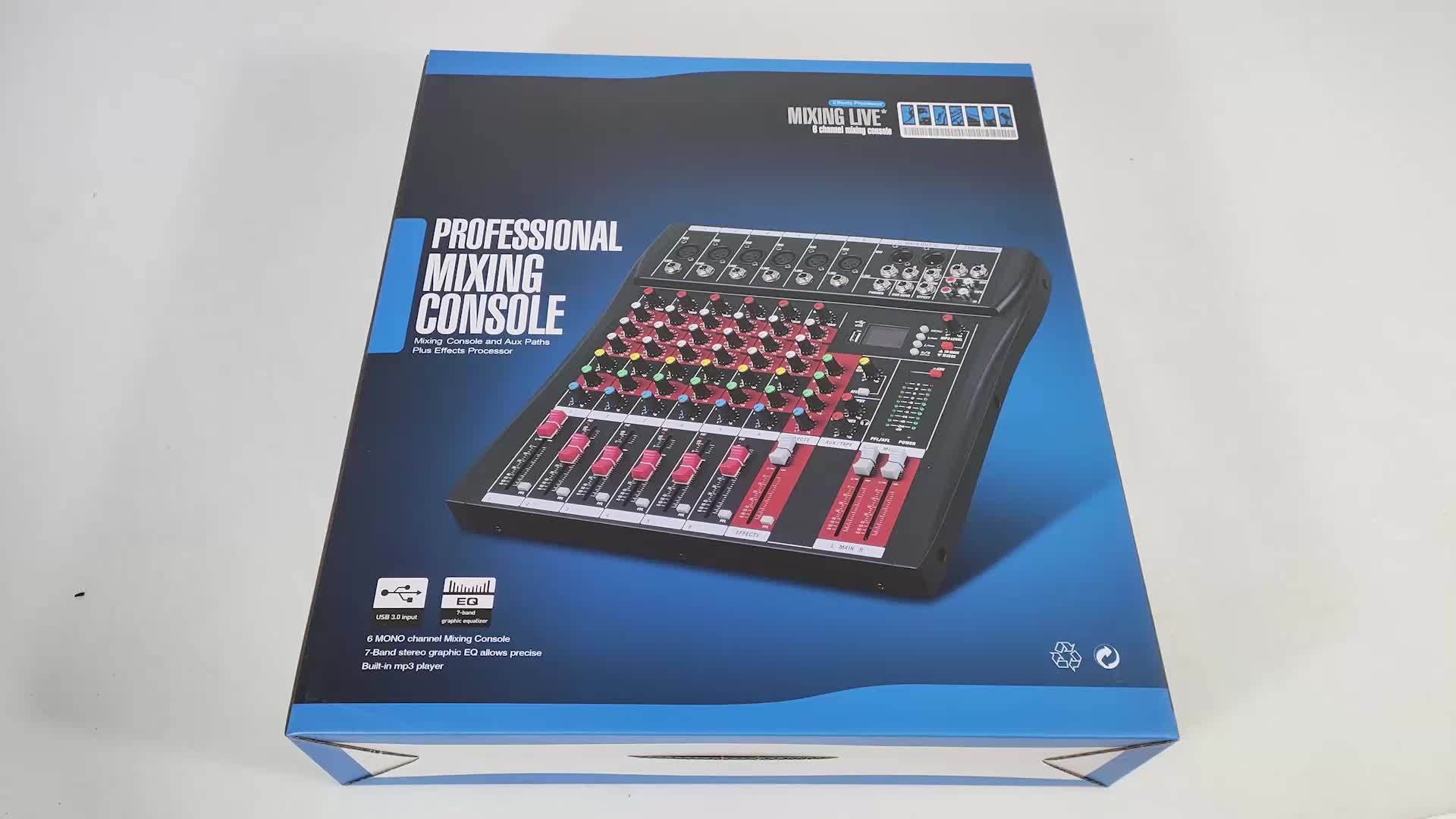 Mesa Mezclas Audio Profesional Nxg Gx6 Sistema Consola Dj 6 - Temu