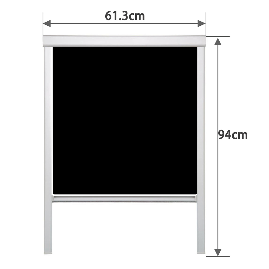 Skylight Roller Shade, Blackout Roller Shade, Gray/black, For , 100% Blackout/sun Protection