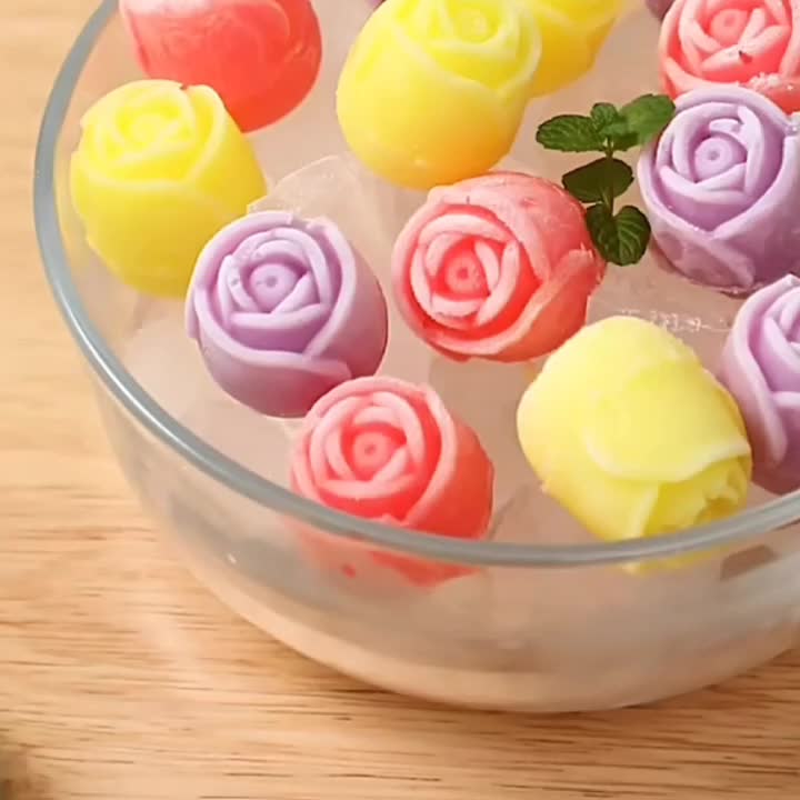 Silicone 4 hole Rose Flower Ice Tray Mold Ice Ball Ice Cube - Temu