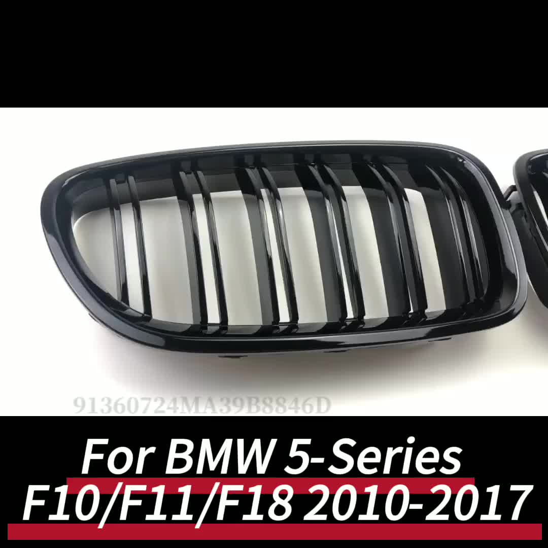 2 Slat Frontstoßstange Einlass Niere Kühlergrill Für BMW F10 F11 F18 5er  2010-2017 Wie 520i 528i 530i 535i 520d 530d Tuning Zubehör
