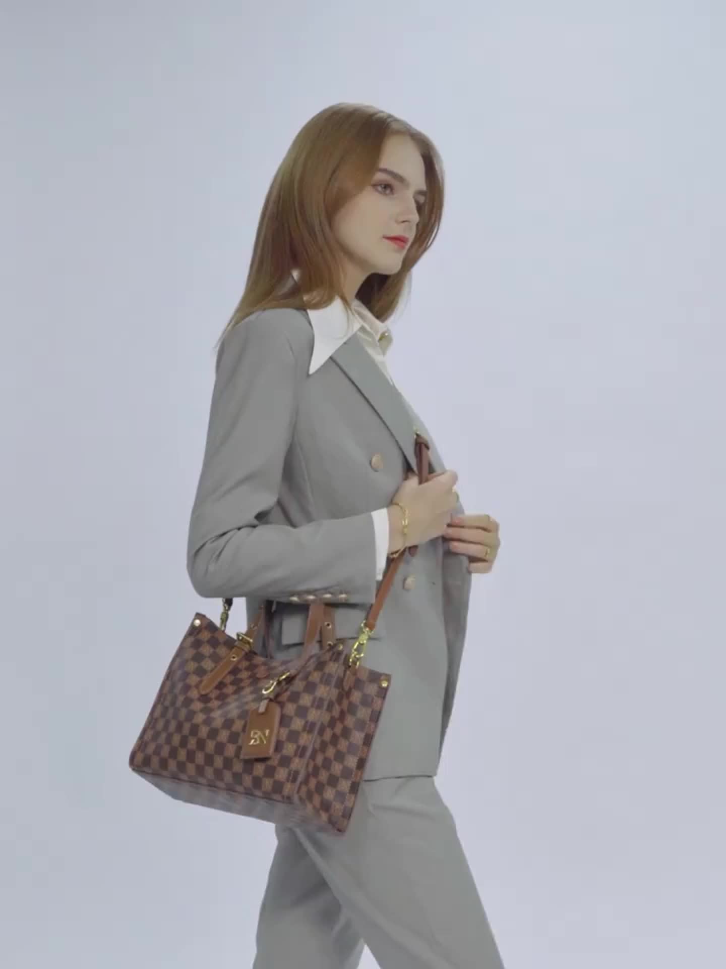 Luxury Plaid Print Tote Bag For Women, Classic Style Shoulder Bag, Large  Capacity Handbag & Satchel Purse - Temu