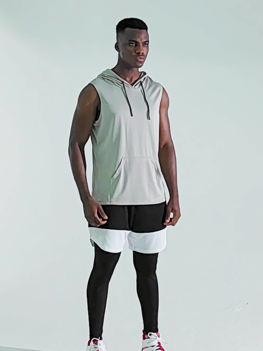 Gym Tank Tops Mens Summer Running Vest Basketball Sport Quick Dry  Sleeveless T Shirt O Neck