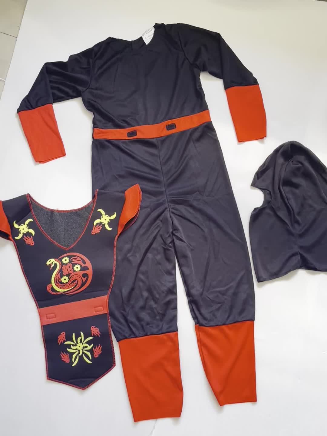 Disfraz De Cosplay De Samurai Para Niño, Conjunto De Mono Y Chaleco Y  Accesorios Para Halloween, Atuendo De Vestir Para Niños Para Actuaciones De  Fies