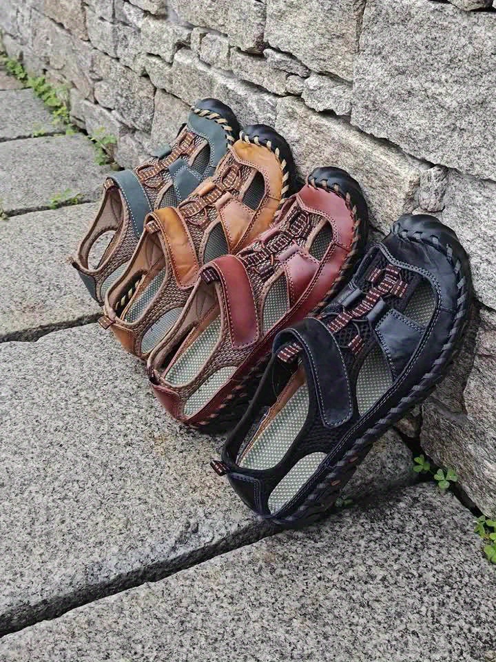 Men'S Casual Sports Sandals Solid Color, Round Toe, Adjustable Fastener, Superfine Fiber Upper, Rubber Sole, Faux Insole and Lining, Breathable Slip-Resistant Outdoor Beach Shoes for Spring, Summer, Fall 18 Men'S Casual Sports Sandals Solid Color, Round Toe, Adjustable Fastener, Superfine Fiber Upper, Rubber Sole, Faux Insole and Lining, Breathable Slip-Resistant Outdoor Beach Shoes for Spring, Summer, Fall - Image 18