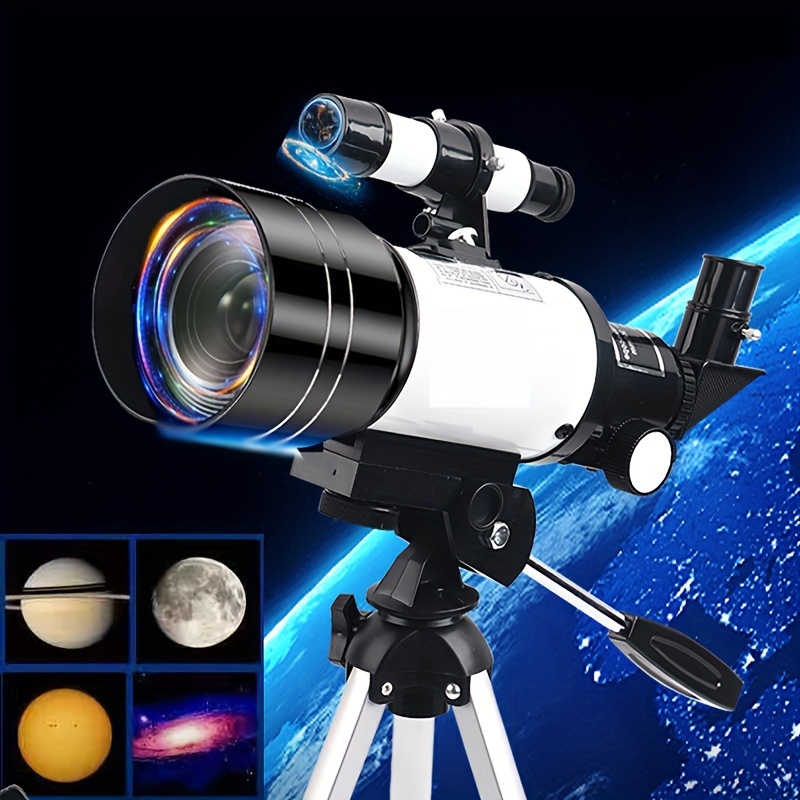 Telescopio astronómico para niños, telescopio profesional de paisaje  astronómico 90X con trípode, 2 oculares de aumento, lente de barlow 1.5x