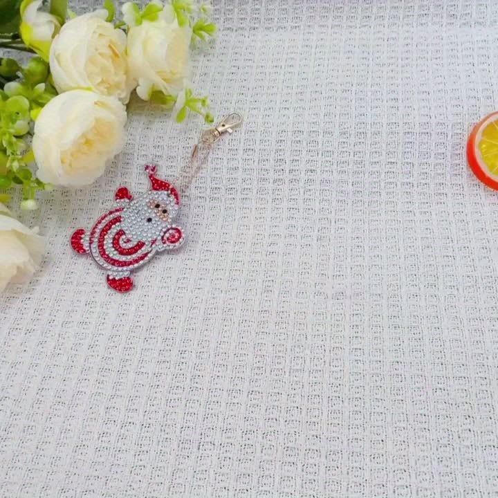 Diy Penguin Diamond Art Keychains Christmas Pendant Size - Temu